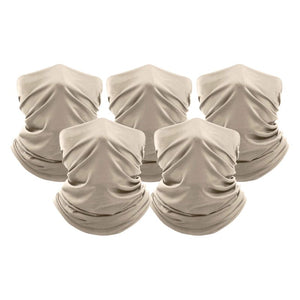 Unisex Moisture Wicking Gaiter Face Neck Bandanna - 5 Pack