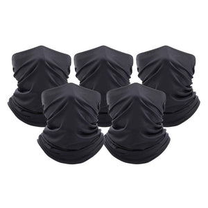 Unisex Moisture Wicking Gaiter Face Neck Bandanna - 5 Pack