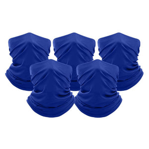 Unisex Moisture Wicking Gaiter Face Neck Bandanna - 5 Pack