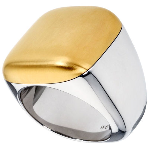 Calvin Klein Women's Silver and Gold Placid Ring