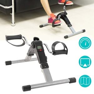 Foldable Exercise Bike with Mini Pedals and LCD Display