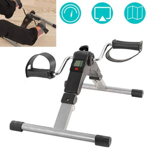 Foldable Exercise Bike with Mini Pedals and LCD Display