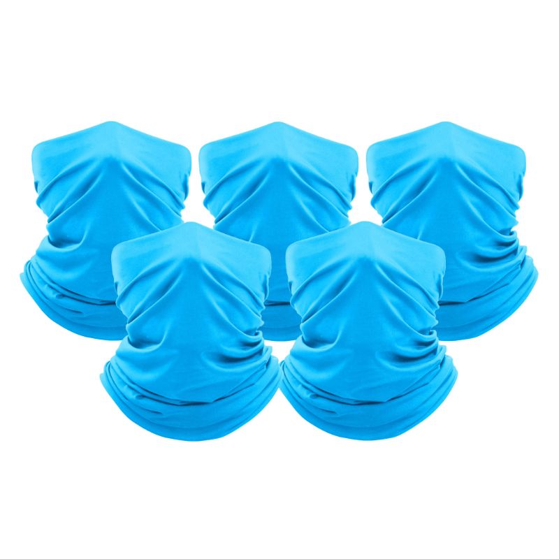 Unisex Moisture Wicking Gaiter Face Neck Bandanna - 5 Pack