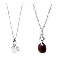 Load image into Gallery viewer, Fossil Trendy Two Tone Black or White with Silver Necklaces - 16&quot;