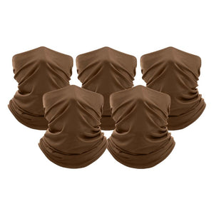 Unisex Moisture Wicking Gaiter Face Neck Bandanna - 5 Pack