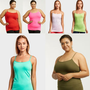 Mystery Deal: Women's Stretchy Camisole Spaghetti Strap Tank Top - 3 Pack