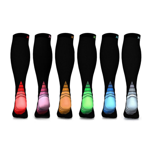 [6-Pack] Unisex Sports Compression Socks - Assorted Colors