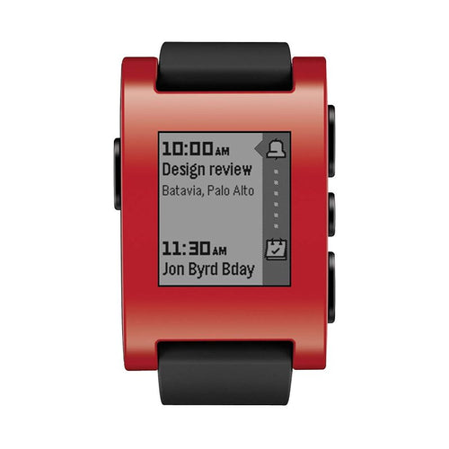 Pebble Smart Watch for iPhone and Android Devices (Red)