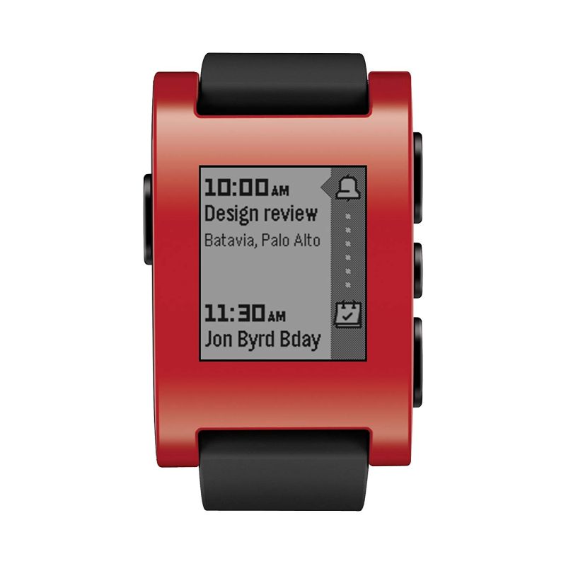 Pebble Smart Watch for iPhone and Android Devices (Red)