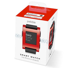 Load image into Gallery viewer, Pebble Smart Watch for iPhone and Android Devices (Red)