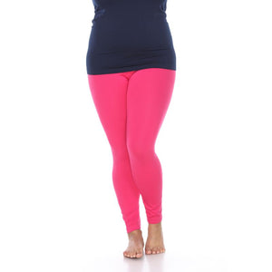 Women's Plus Size Super-Stretch Solid Leggings by Whitemark