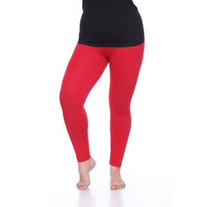 Women's Plus Size Super-Stretch Solid Leggings by Whitemark