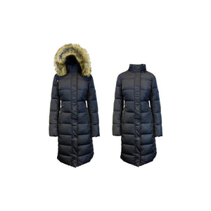 Women's Long Heavyweight Parka Jacket With Faux Fur Hood