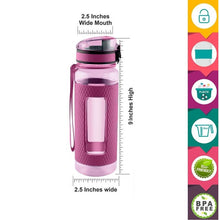 Load image into Gallery viewer, Swig Savvy Sports Water Bottle with Silicone Sleeve  Wide Mouth Leak Proof - 25oz