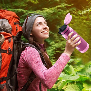 Swig Savvy Sports Water Bottle with Silicone Sleeve  Wide Mouth Leak Proof - 25oz